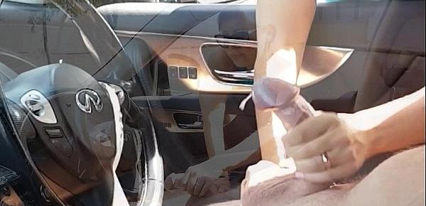  Hot milf caught him masturbating right in the car and help him to cum well